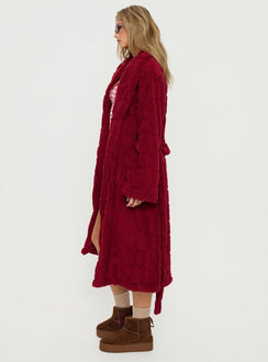 Soothe Bath Robe Burgundy