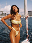 Lemon bikini bottoms Adjustable coverage, thin sides, high cut leg