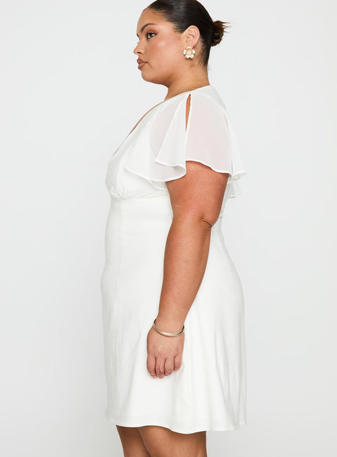 Florie Corset Mini Dress White Curve
