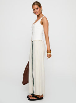 Telling Lies Pants White / Green