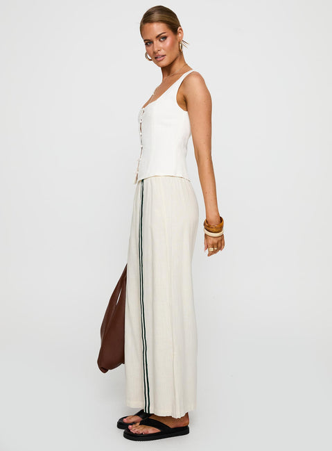 Telling Lies Pants White / Green