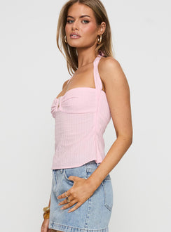 Isabetta Halter Top Pink Petite