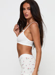 Slumber Pointelle Sleep Bralette White