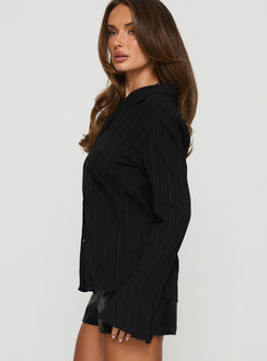Beatris Long Sleeve Top Black