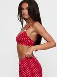 Slumber Pointelle Sleep Bralette Red