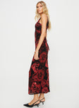 product Princess Polly High Neck  Maysa Rose Maxi Dress Black / Red