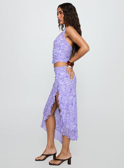 Rains And Pours Mesh Set Purple Floral