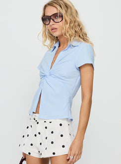 Lover Blues Twist Top Blue