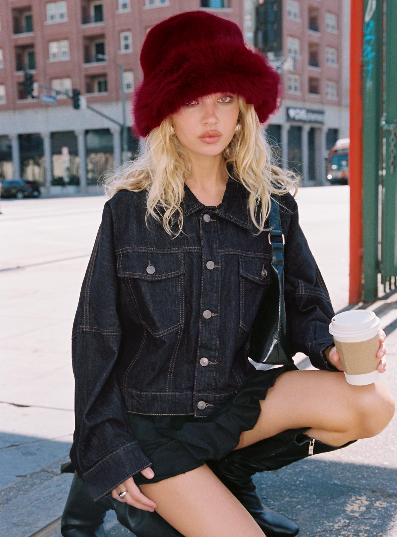 Hughes Jacket Dark Wash Denim | Princess Polly