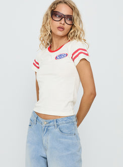 Nhra Championship Ringer Graphic Top White