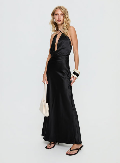 Paradox Cowl Maxi Dress Black