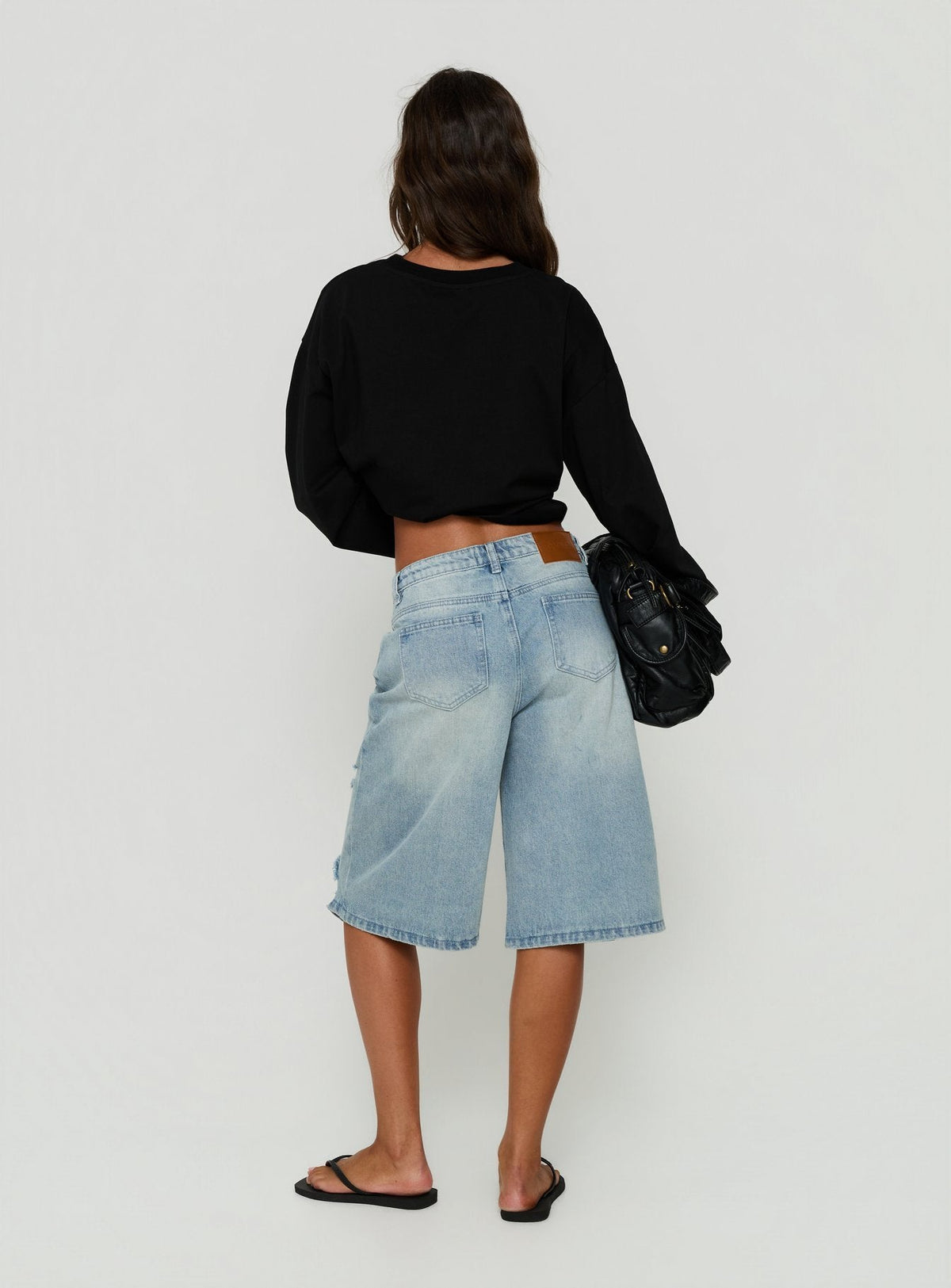 Kolumbia Low Rise Distressed Jort Hellblau Vintage