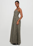 Cartmel Check Maxi Dress Black / Cream