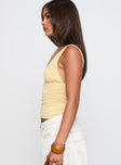 Sublime Ruched Top Yellow