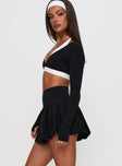 Dynamic Pleat Active Skort Black