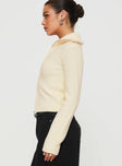 Zip up cardigan, knit material High neckline, zip fastening down front Good stretch, unlined 