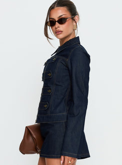 Cristen Cadet Buckle Denim Jacket Indigo