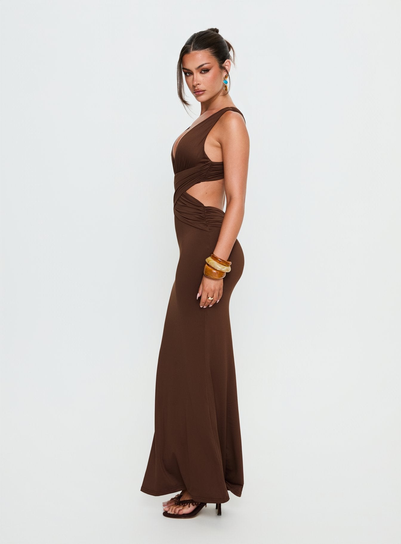 Bambia Maxi Dress Dark Brown