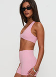 Pulse Halter Yoga Crop Pink