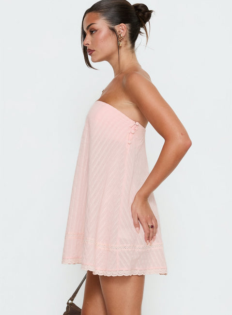 Gypsea Bandeau-Minikleid Light Pink