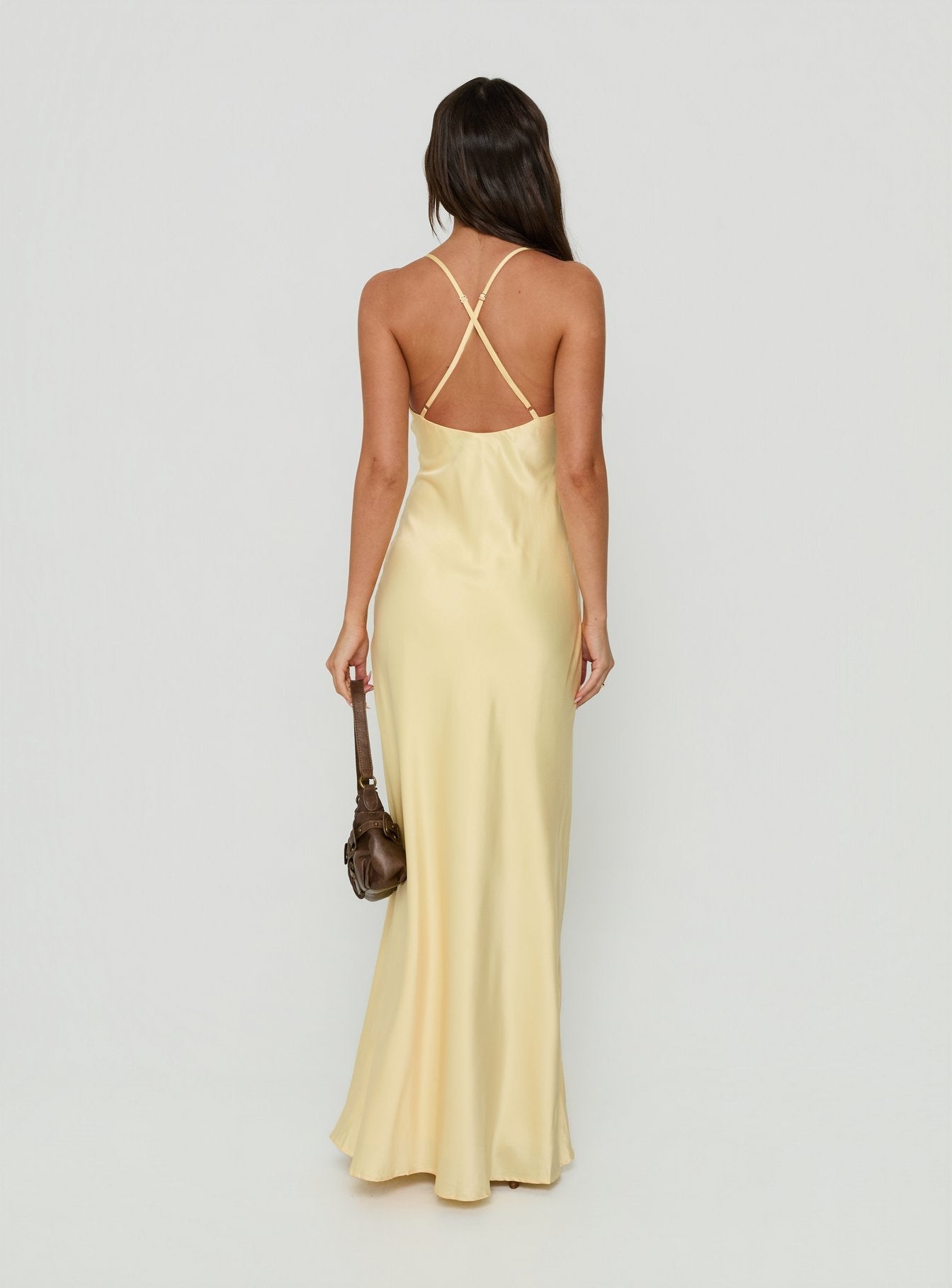 Klairee Halter Lace Maxi Dress Butter
