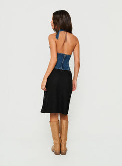 Laicey Lace Midi-Röcke Schwarz