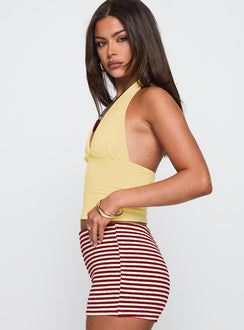 Whimsy Halter Top Lemon