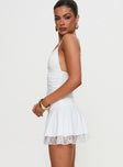 Love Is Alive Lace Mini Dress White