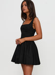 Straplie Mini Dress Black