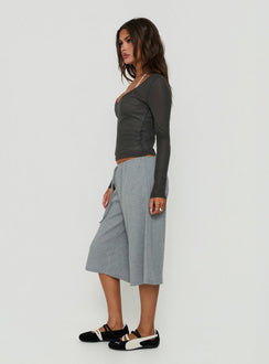 Lyrra Waffle Jersey Jorts Grey