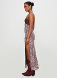 Raidein Strapless Maxi Dress Leopard