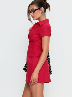 Motley Mini Dress Red