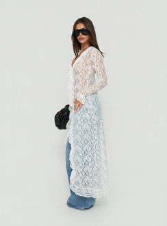 Long Nights Langarm-Maxikleid aus Spitze Moonlight
