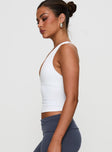 Fast Track Longline Active Tank Top White