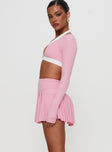 Dynamic Pleat Active Skort Pink