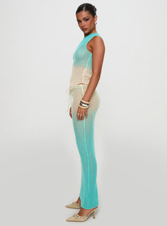 Auralia Knit Maxi Skirt Blue / Cream