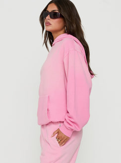 AT Pullover Oversized Hoodie Washed Pink