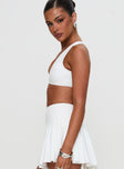 Pulse Halter Yoga Crop White