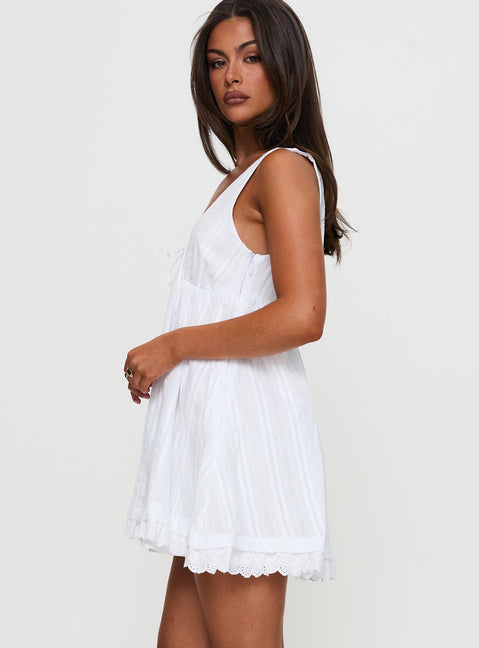 Nelty Mini Dress White