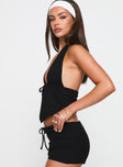 Obviously Halter Top Black