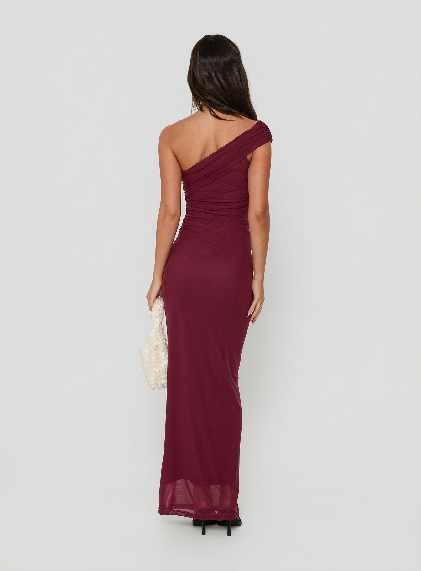 Spritzia One Shoulder Maxi Dress Plum