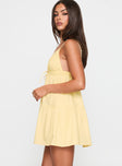 Nicoletta Mini Dress Lemon