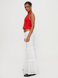 Buttacupe Lace Maxi Skirt White