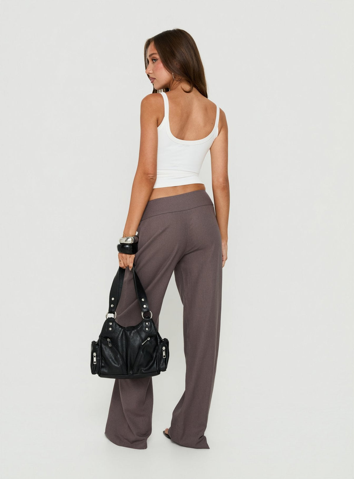 Brea Frill Belted Trousers Iron