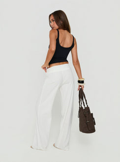 Brea Frill Belted Trousers White