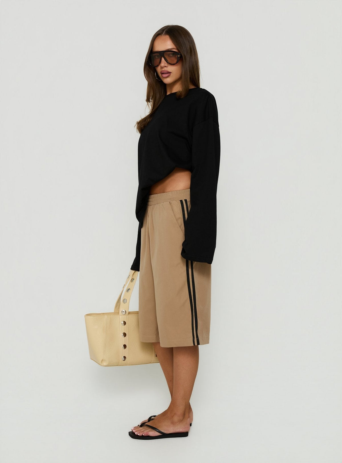 Boe Longline Trackshorts Braun