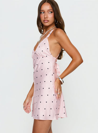 princess polly baby blue dress Lioness Polka Dot main image 1