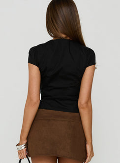Anastazie Keyhole Top Schwarz
