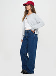 Shima Low Rise Slouch Jeans Mid Wash