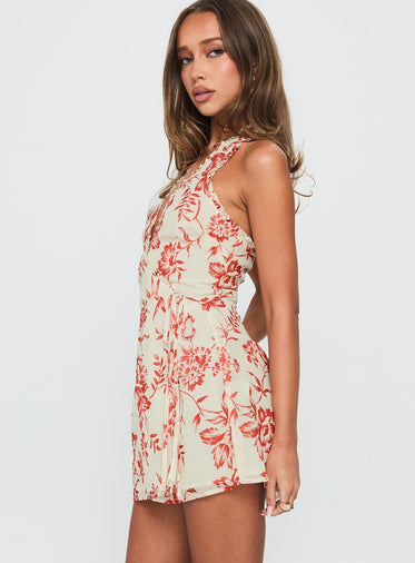 strapless open back dress Orange Collage Adele Cheongsam – Sea Apple main image 0